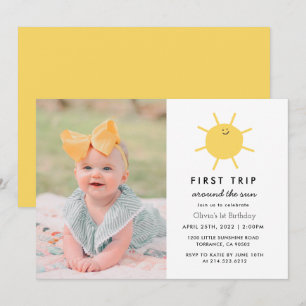 1e reis rond de foto van de eerste zondag kaart