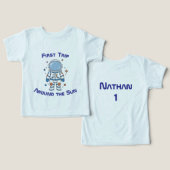 1e reis rond de verjaardag van de zon Astronaut (Ontwerp Voorkant & Achterkant)