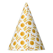 1e reis rond de zon Boho zonneschijn verjaardag Feesthoedjes (Achterkant)