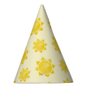 1e reis rond de zon Verjaardag Pet – Yellow Boho Feesthoedjes (Rechts)