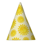 1e reis rond de zon Verjaardag Pet – Yellow Suns Feesthoedjes (Rechts)