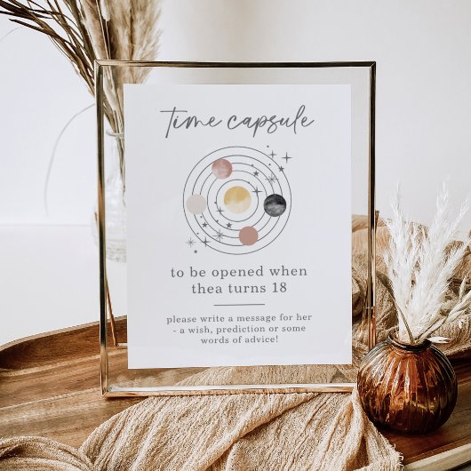 1e reis rond het Poster van de Capsule van de Ruim