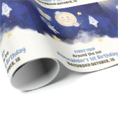 1e reis Waterverf buitenruimte 1e verjaardag jonge Cadeaupapier (Rol Hoek)