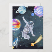 1e reis Waterverf buitenruimte 1e verjaardag jonge Kaart (Achterkant)