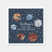 1e reisweg Waterverf buitenruimte Servet (Voorkant)