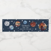 1e reisweg Waterverf buitenruimte Waterfles Etiket (Enkel label)