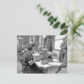 1e rekenmachine wedstrijd 24 april 1921 briefkaart (Staand voorkant)