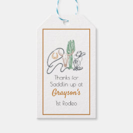 1e Rodeo, Eerste Rodeo Verjaardag, Cowboy Verjaard Cadeaulabel
