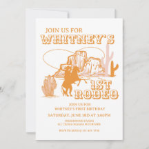 1e Rodeo, Eerste Rodeo Verjaardag, Cowgirl Verjaar