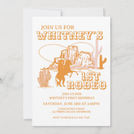 1e Rodeo, Eerste Rodeo Verjaardag, Cowgirl Verjaar Kaart