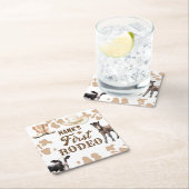 1e Rodeo Verjaardagsjongen Western Kartonnen Onderzetters (Insitu)