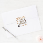 1e Rodeo Verjaardagsjongen Western Vierkante Sticker (Envelop)