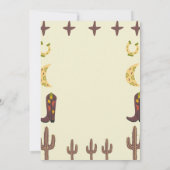 1e Rodeo Western Party Land Verjaardag Kaart (Achterkant)