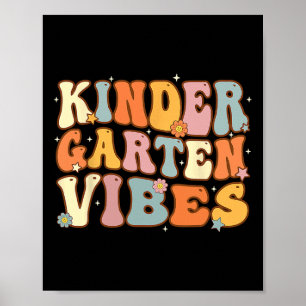 1e schooldag kleuter vibes student lesgeven poster