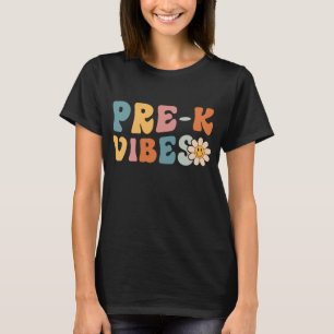 1e schooldag Pre-K sfeer Student Leraar kinderen T-shirt