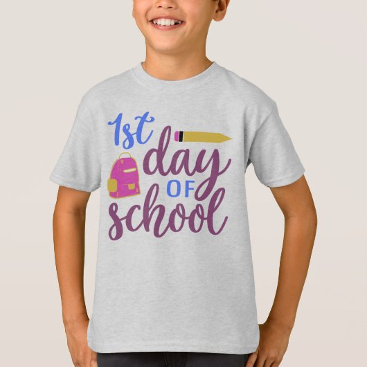 1e schooldag t-shirt (Voorkant)
