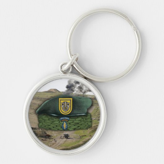 1e Special Forces Green Berets Veterans Sleutelhan Sleutelhanger (Voorkant)