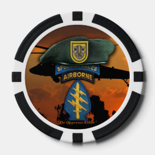 1e Special Forces Groene Baretten Fort Lewis Vets Poker Chips