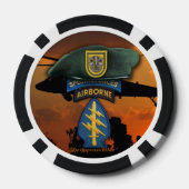1e Special Forces Groene Baretten Fort Lewis Vets Poker Chips (Achterkant)