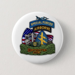 1e Special Forces Groene Baretten veteranen Button
