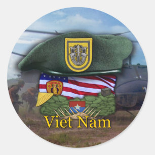 1e Special Forces groene baretten vietnam Sticker