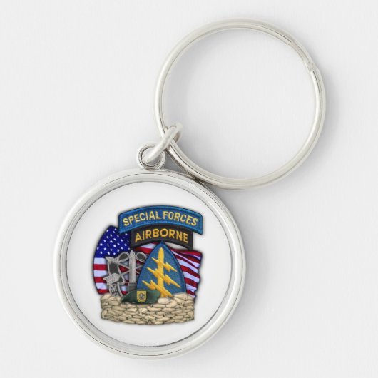 1e Special Forces groep Groene Baretten Sleutelhan Sleutelhanger (Voorkant)