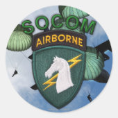 1e Special ops usacapoc commando veteranen socom Ronde Sticker (Voorkant)