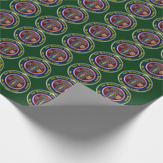 1e speciale groep van de strijdkrachten in de luch cadeaupapier (Hoek)