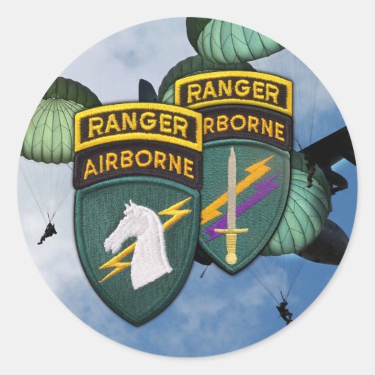 1e Speciale operaties commando veteranen socom Sti Ronde Sticker (Voorkant)