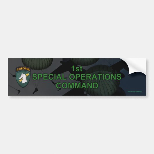 1e speciale ops usacapoc patch Bumper Stick Bumpersticker (Voorkant)