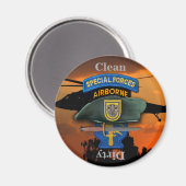 1e speciale troepengroep Groene Berets SFG SF Vets Magneet (Voorkant / Achterkant)