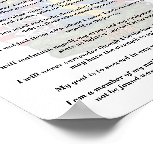 1e speciale troepengroep veteranen - veteranen - k poster (Hoek)