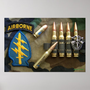 1e speciale troepenmacht groene berets irak flash poster