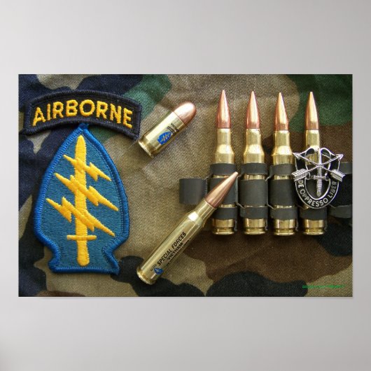 1e speciale troepenmacht groene berets irak flash  poster (Voorkant)