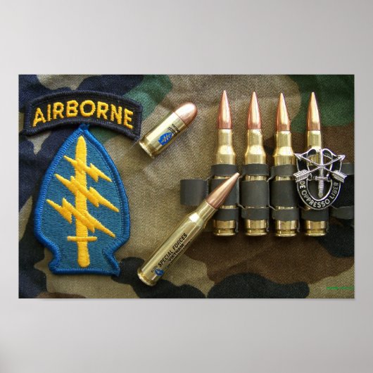 1e speciale troepenmacht groene berets irak flash  poster (Voorkant)