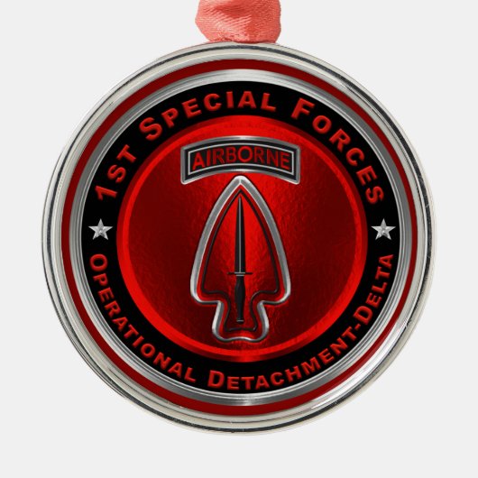 1e speciale troepenmacht — Operationeel Detachment Metalen Ornament (Voorkant)
