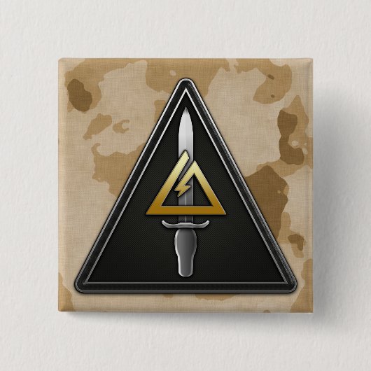 1e speciale troepenmacht — Operationeel Detachment Vierkante Button 5,1 Cm (Voorkant)