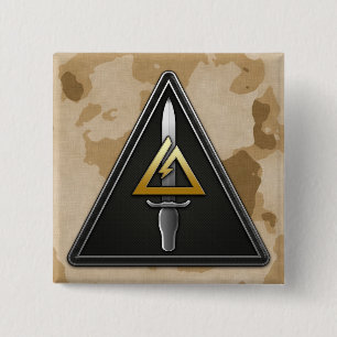 1e speciale troepenmacht — Operationeel Detachment Vierkante Button 5,1 Cm