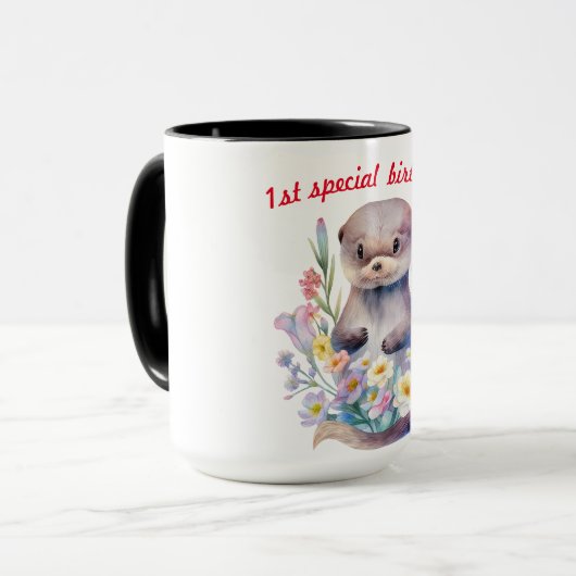 1e speciale verjaardag doggy mok (Voorkant links)