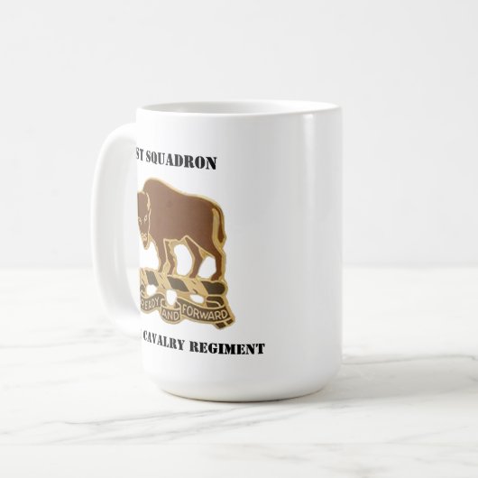 1e Squadron, 10e Cavalry Coat of Arms Mok (Voorkant links)