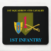 1E SQUADRON 4E CAVALRY 1ST INFANTRY MOUSEPAD MUISMAT (Voorkant)