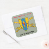 1E SQUADRON 4E CAVALRY 1ST INFANTRY STICKERS (Envelop)