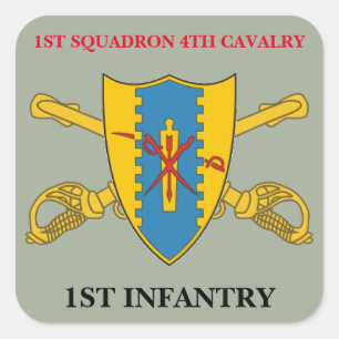 1E SQUADRON 4E CAVALRY 1ST INFANTRY STICKERS