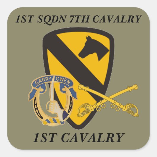 1E SQUADRON 7E CAVALERIE 1E CAVALERIE STICKERS (Voorkant)