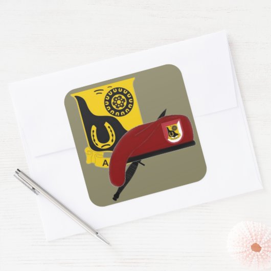 1E SQUADRON 91E CAVALERIE 173D STICKERS IN DE LUCH (Envelop)