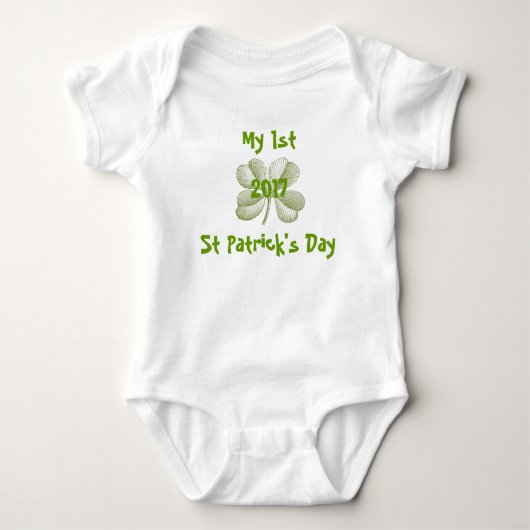 1e St Patrick's Day Onsie voor baby Romper (Voorkant)