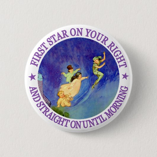 1E STER RECHTS VAN JE, RECHTDOPEN TOT DE OCHTEND RONDE BUTTON 5,7 CM (Voorkant)