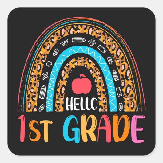 1e Sticker voor het kwadraat van de Grade (Voorkant)