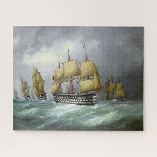 1e stoom slagschepen 1884 legpuzzel (Horizontaal)