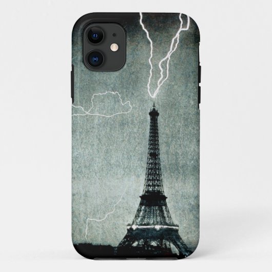 1e Strike - Bliksem raakt Eiffeltoren 1902 Case-Mate iPhone Case (Achterkant)